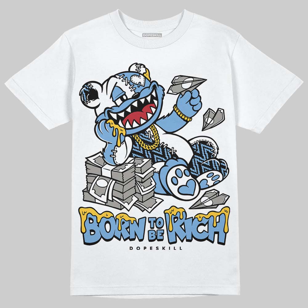 Jordan 12 Retro 'Melo' DopeSkill T-Shirt Born To Be Rich Graphic Streetwear - White