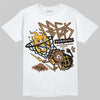 Jordan 1 High OG Black Metallic Gold DopeSkill T-Shirt Break Through Graphic Streetwear - White 