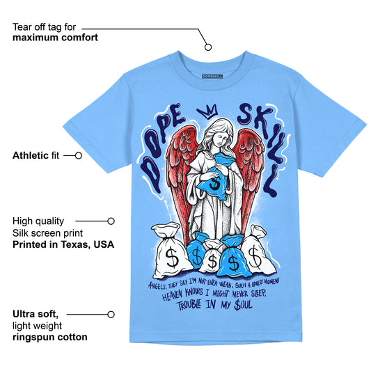 Dunk White Polar Blue DopeSkill University Blue T-shirt Angels Graphic