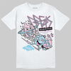 Jordan 1 Low SE Paw Print Pink Foam DopeSkill T-Shirt Break Through Graphic Streetwear - White 