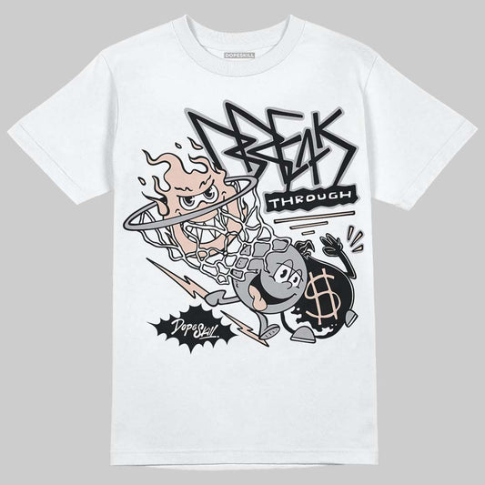 Asics Gel-1130 ‘Oyster Grey’ DopeSkill T-Shirt Break Through Graphic Streetwear - White