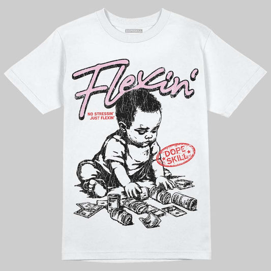 Awake NY x Air Jordan 5 Arctic Pink DopeSkill T-Shirt Flexin' Graphic Streetwear - White