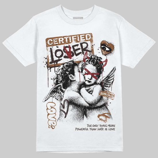 Jordan 1 High OG Love Letter DopeSkill T-Shirt Certified Lover Graphic Streetwear - White 