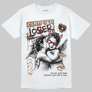 Jordan 1 High OG Love Letter DopeSkill T-Shirt Certified Lover Graphic Streetwear - White 