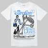 Jordan 5 Black University Blue DopeSkill T-Shirt Broken Bones Graphic Streetwear - White 
