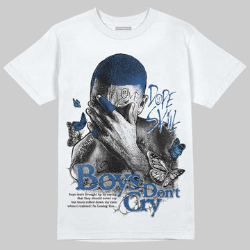 Jordan 1 Low OG “Storm Blue” DopeSkill T-Shirt Boys Don't Cry Graphic Streetwear - White