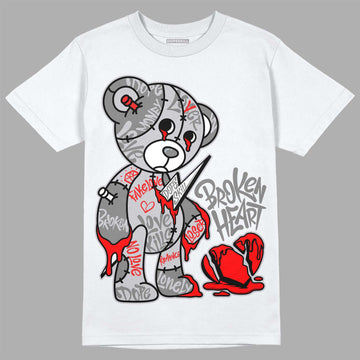 Grey Sneakers DopeSkill T-Shirt Broken Heart Graphic Streetwear - White