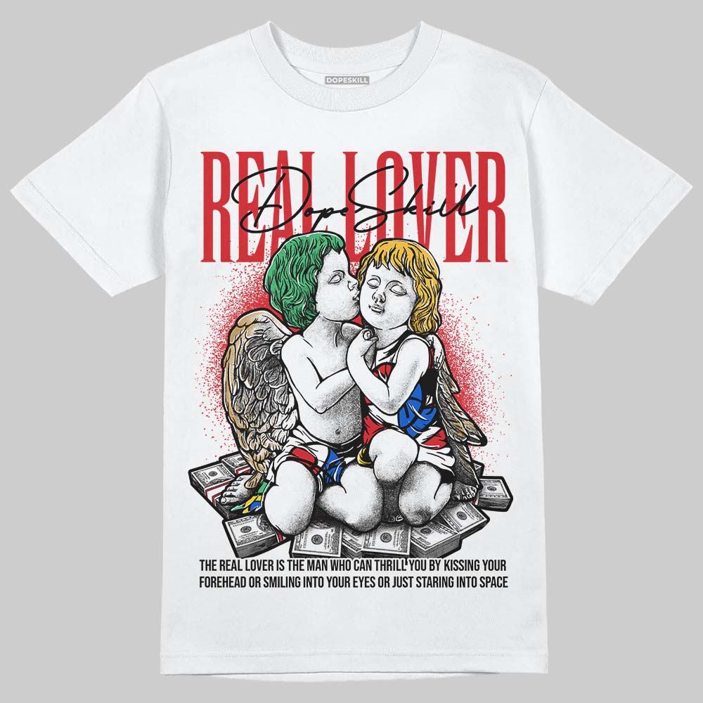 Jordan 7 Miro Olympic DopeSkill T-Shirt Real Lover Graphic Streetwear - White 