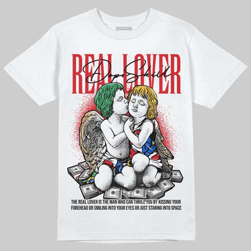 Jordan 7 Miro Olympic DopeSkill T-Shirt Real Lover Graphic Streetwear - White 