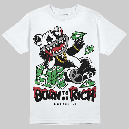 Jordan 14 Retro ‘Black Toe’ DopeSkill T-Shirt Born To Be Rich Graphic Streetwear - White