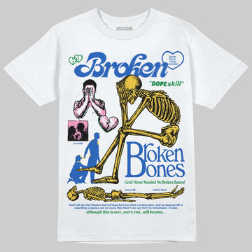 Jordan 3 “Brazil” DopeSkill T-Shirt Broken Bones Graphic Streetwear - White