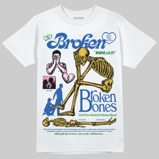 Jordan 3 “Brazil” DopeSkill T-Shirt Broken Bones Graphic Streetwear - White