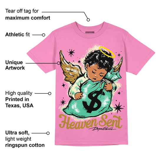 Dunk Playful Pink Multi Color Bronzine Clear Jade Luminous Green DopeSkill Pink T-shirt Heaven Sent Graphic