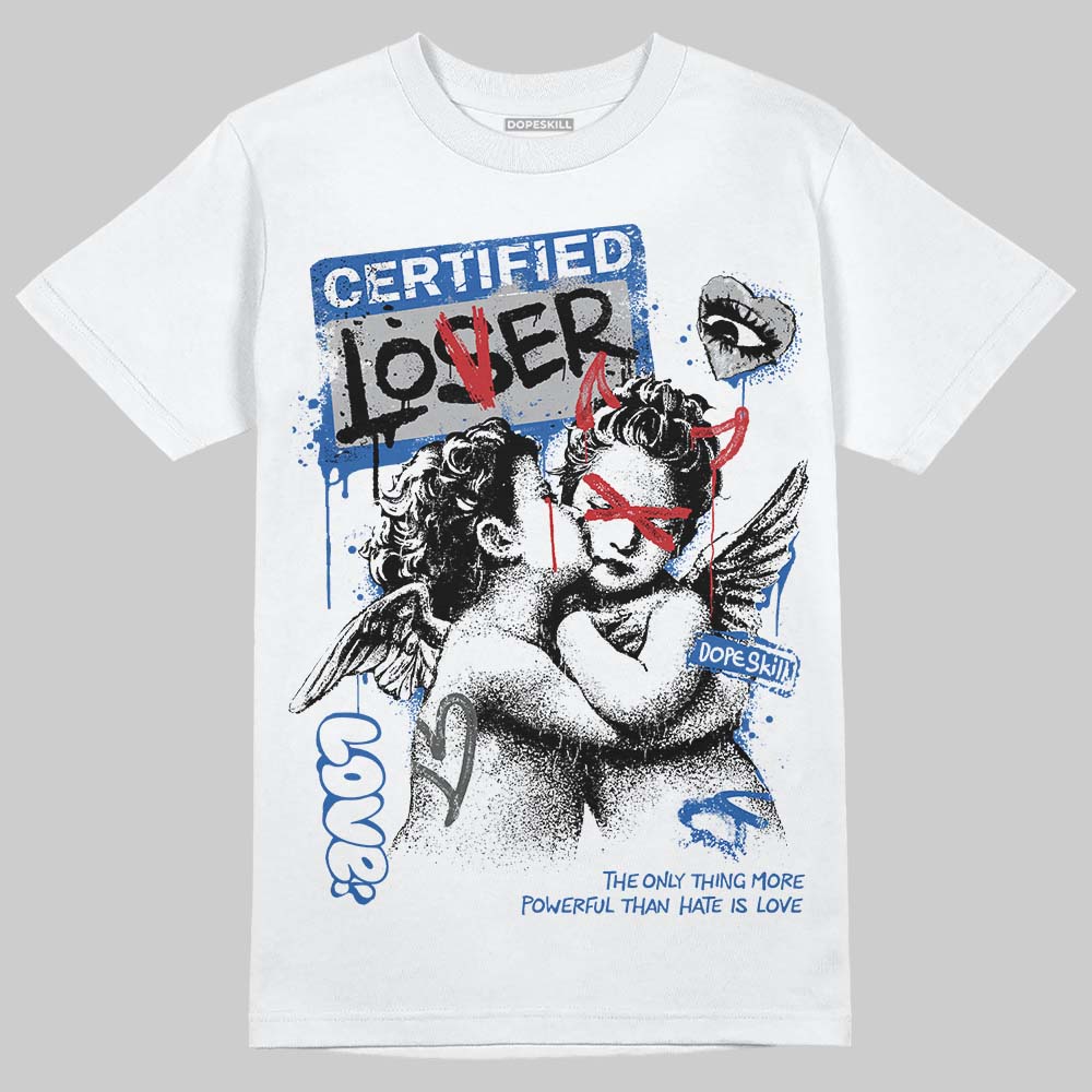 Jordan 3 "True Blue" DopeSkill T-Shirt Certified Lover Graphic Streetwear - White