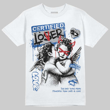 Jordan 3 "True Blue" DopeSkill T-Shirt Certified Lover Graphic Streetwear - White