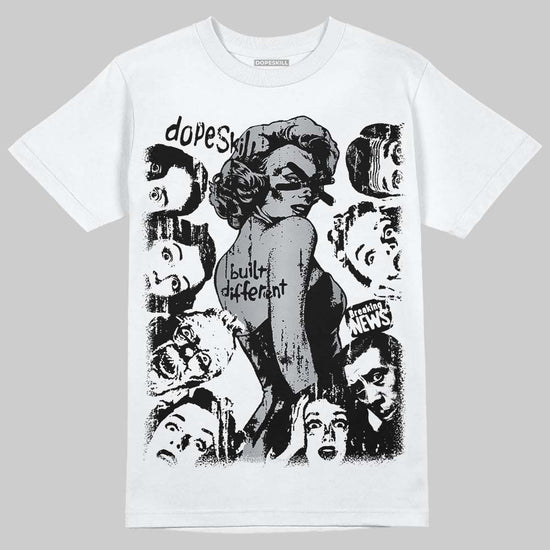 Jordan 11 TD Cleats "Patent Black" DopeSkill T-Shirt Built Different Graphic Streetwear - White 