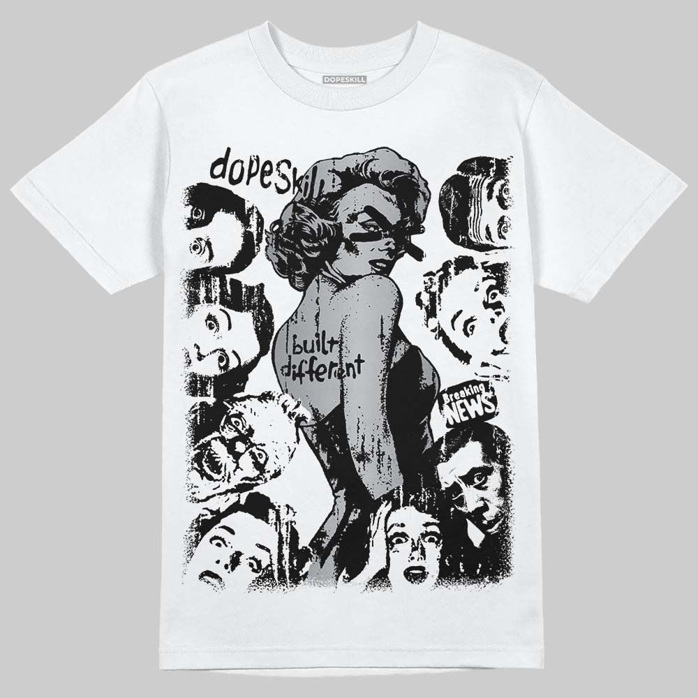 Jordan 11 TD Cleats "Patent Black" DopeSkill T-Shirt Built Different Graphic Streetwear - White 