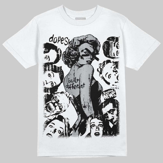 Jordan 11 TD Cleats "Patent Black" DopeSkill T-Shirt Built Different Graphic Streetwear - White 