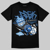 Air Foamposite One “International Blue” DopeSkill T-Shirt Break Through Graphic Streetwear - Black