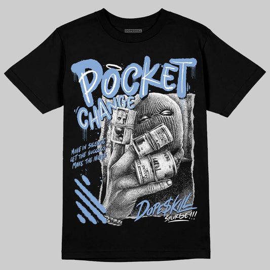Jordan 4 WMNS 'Forget Me Not' DopeSkill T-Shirt Pocket Change Graphic Streetwear - Black