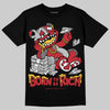 Jordan 14 Retro Ferrari (2025) DopeSkill T-Shirt Born To Be Rich Graphic Streetwear - Black