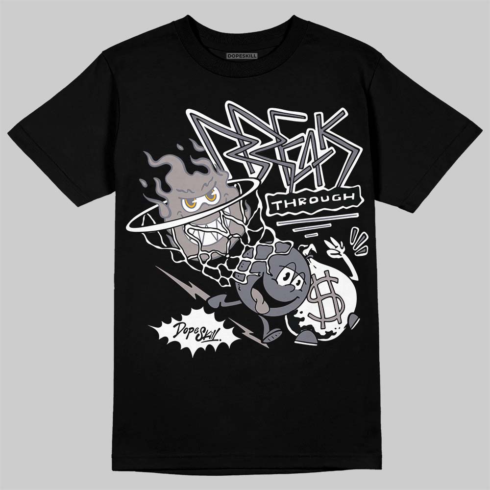 Lanvin Curb Sneakers White Anthracite DopeSkill T-Shirt Break Through Graphic Streetwear - Black