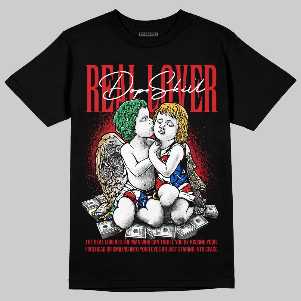 Jordan 7 Miro Olympic DopeSkill T-Shirt Real Lover Graphic Streetwear - Black