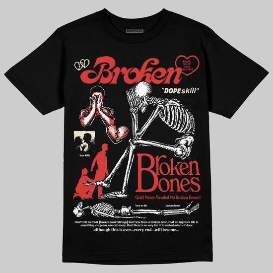 Jordan 4 Retro OG Nigel Sylvester Brick After Brick DopeSkill T-Shirt Broken Bones Graphic Streetwear - black
