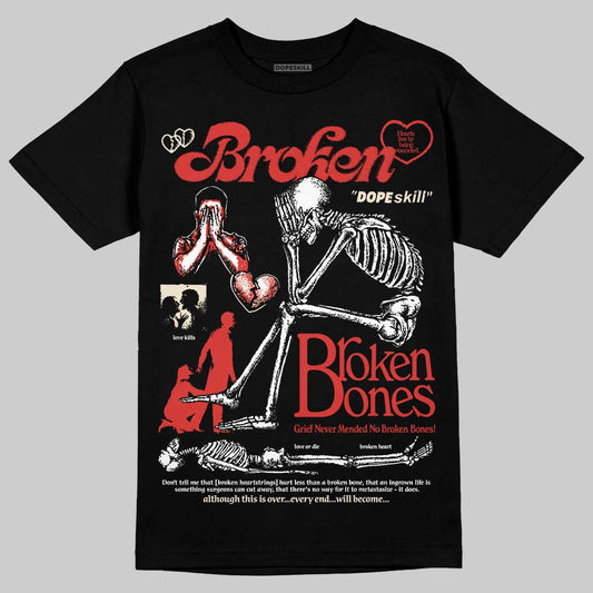 Jordan 4 Retro OG Nigel Sylvester Brick After Brick DopeSkill T-Shirt Broken Bones Graphic Streetwear - black