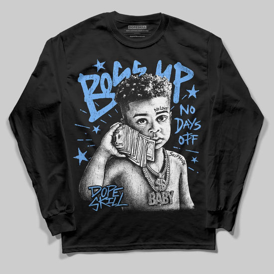 Jordan 5 Black University Blue DopeSkill Long Sleeve T-Shirt Boss Up Graphic Streetwear - black