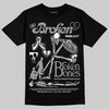 Jordan 5 "White Metallic" DopeSkill T-Shirt Broken Bones Graphic Streetwear - Black