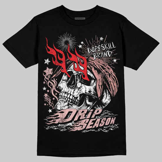 Jordan 40 “Dusty Rose” DopeSkill T-Shirt Drip Season Graphic Streetwear - Black