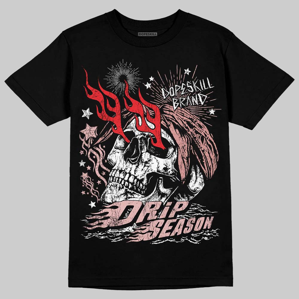 Jordan 40 “Dusty Rose” DopeSkill T-Shirt Drip Season Graphic Streetwear - Black