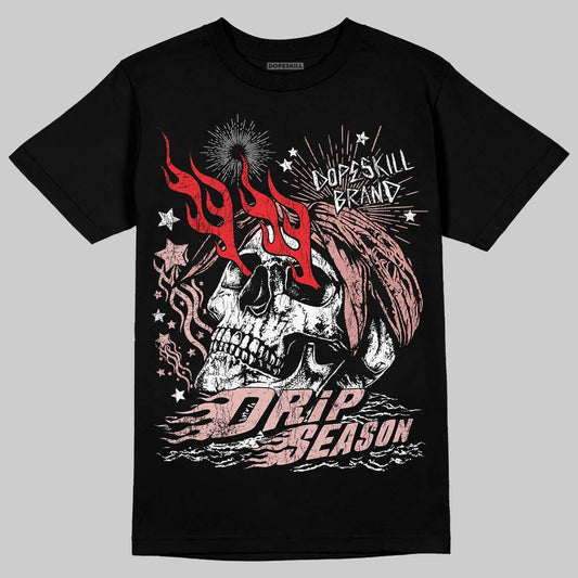Jordan 40 “Dusty Rose” DopeSkill T-Shirt Drip Season Graphic Streetwear - Black