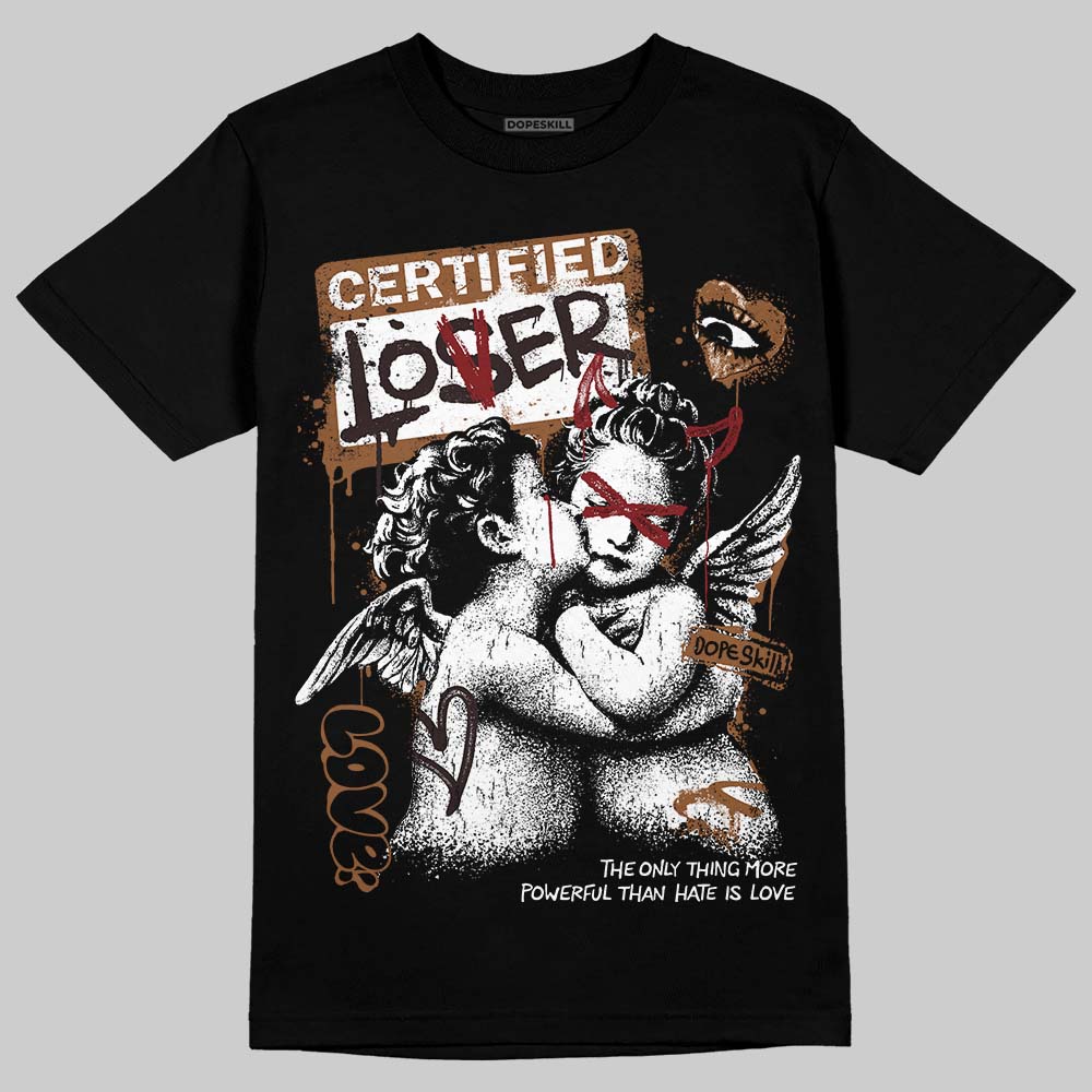 Jordan 1 High OG Love Letter DopeSkill T-Shirt Certified Lover Graphic Streetwear - Black
