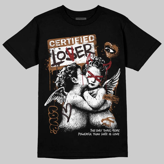 Jordan 1 High OG Love Letter DopeSkill T-Shirt Certified Lover Graphic Streetwear - Black