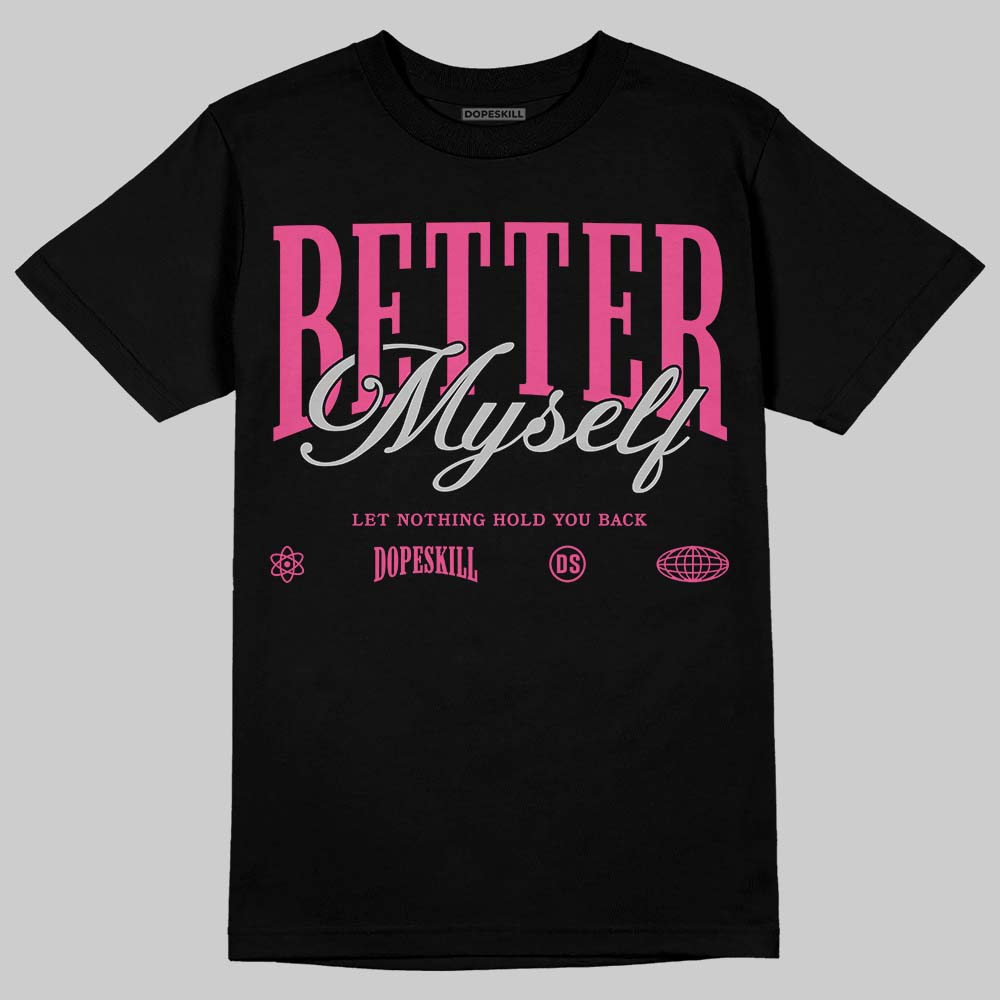 Asics Gel-1130 Pink Glo/ Black DopeSkill T-Shirt Better Myself Graphic Streetwear - Black