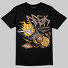 Jordan 1 High OG Black Metallic Gold DopeSkill T-Shirt Break Through Graphic Streetwear - Black