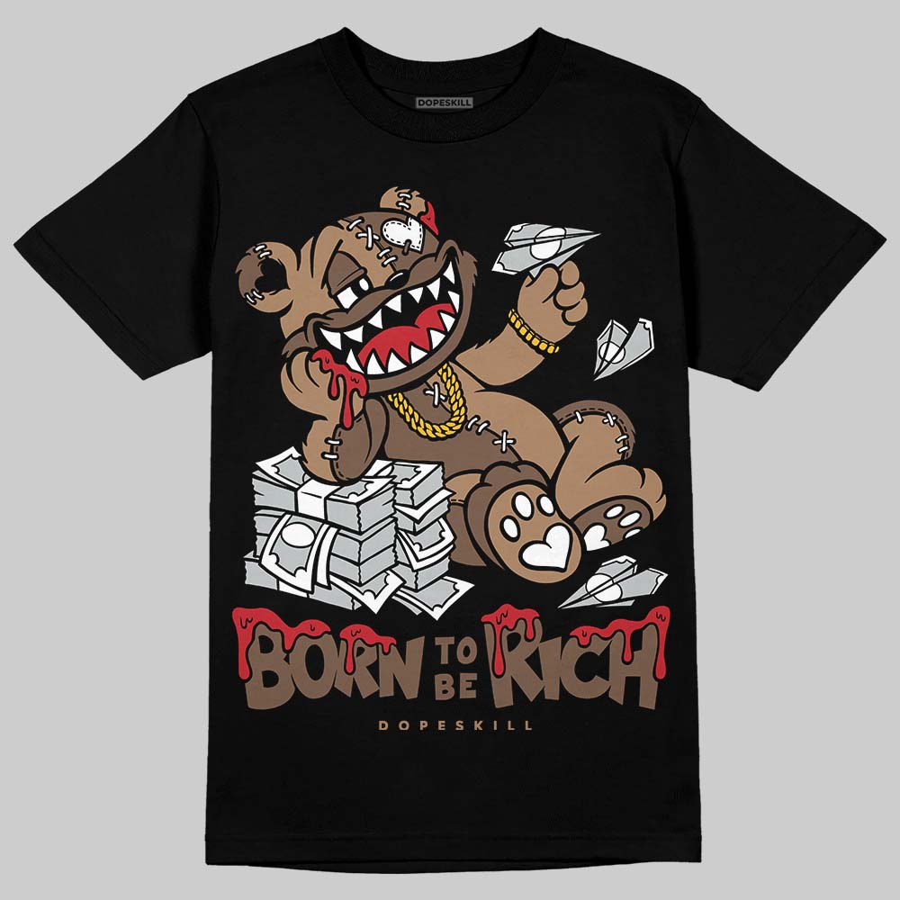 Jordan 9 'Olive' DopeSkill T-Shirt Born To Be Rich Graphic Streetwear - Black