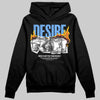Jordan 5 Black University Blue DopeSkill Hoodie Sweatshirt Desire Graphic Streetwear - Black