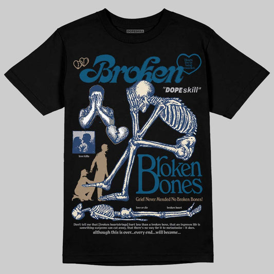 Asics Gel-Kayano 14 ‘Cream Pure Silver’ DopeSkill T-Shirt Broken Bones Graphic Streetwear - Black