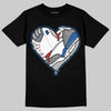 Jordan 3 "True Blue" DopeSkill T-Shirt Heart Jordan 3 Graphic Streetwear - Black
