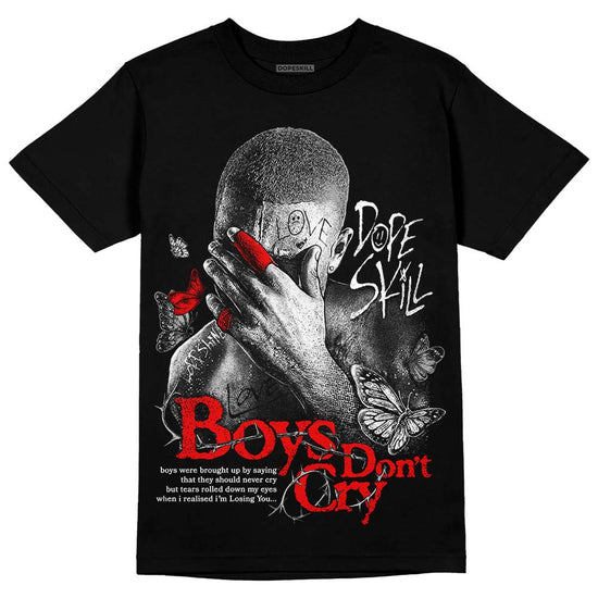 Jordan 1 Low OG “Shadow” DopeSkill T-Shirt Boys Don't Cry Graphic Streetwear - Black