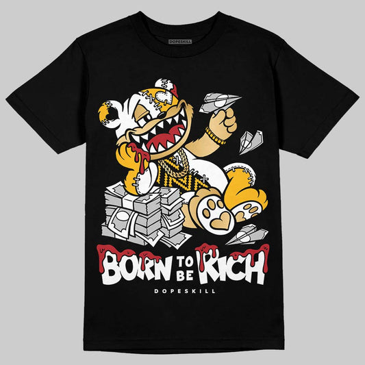 Jordan 12 Retro 'Taxi' 2025 DopeSkill T-Shirt Born To Be Rich Graphic Streetwear - Black