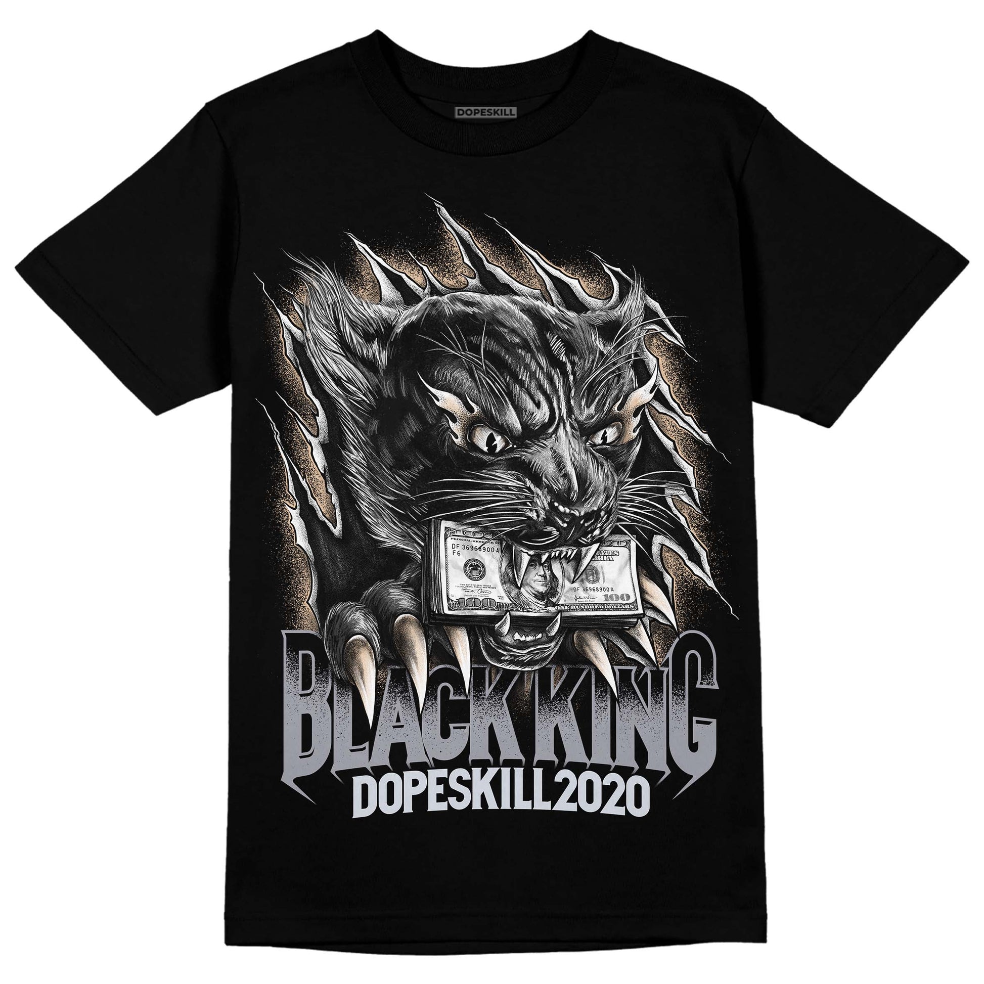 Jordan 4 Retro Frozen Moments DopeSkill T-Shirt Black King Graphic Streetwear - Black 