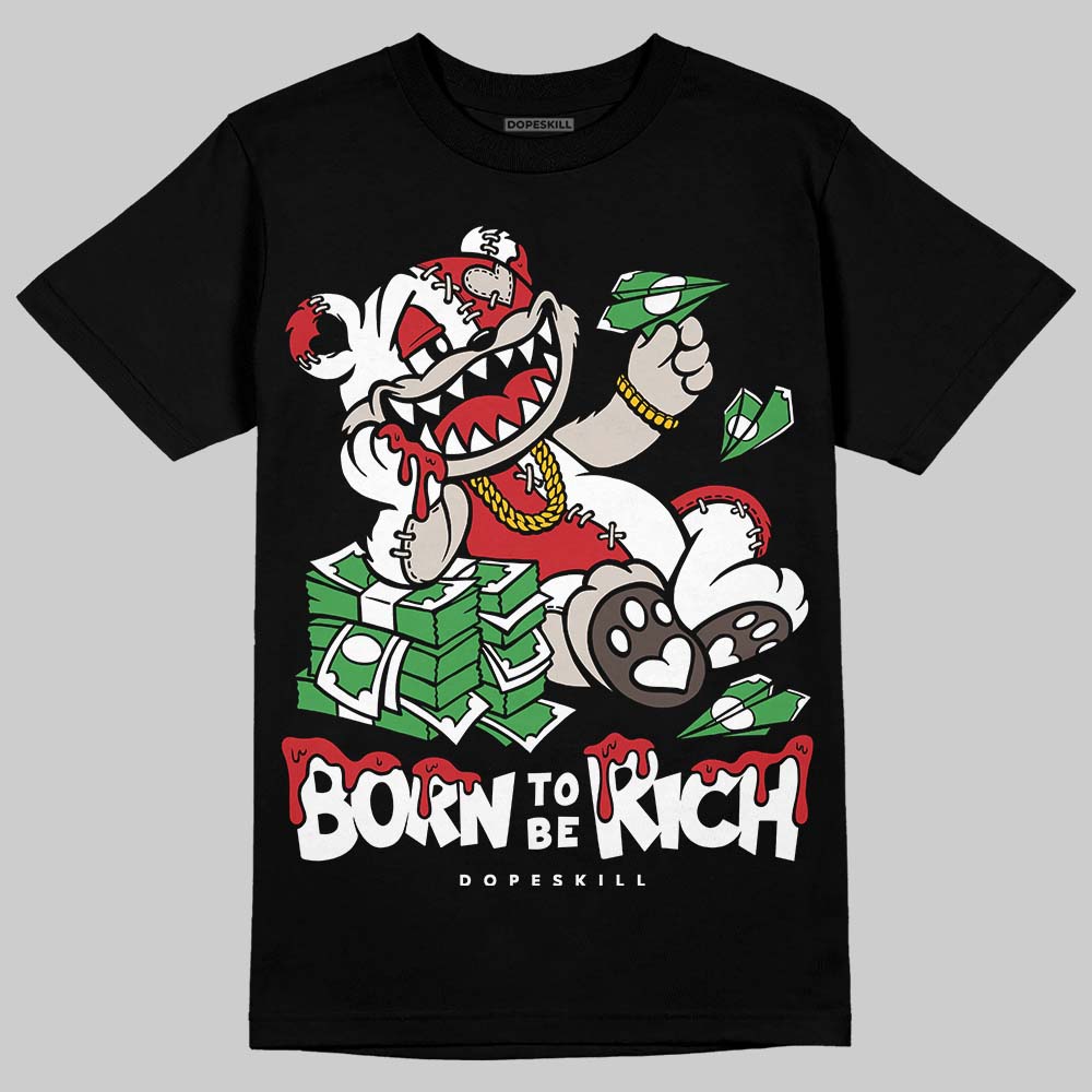 Adidas Samba OG Cloud White Better Scarlet Supplier Colour DopeSkill T-Shirt Born To Be Rich Graphic Streetwear - Black