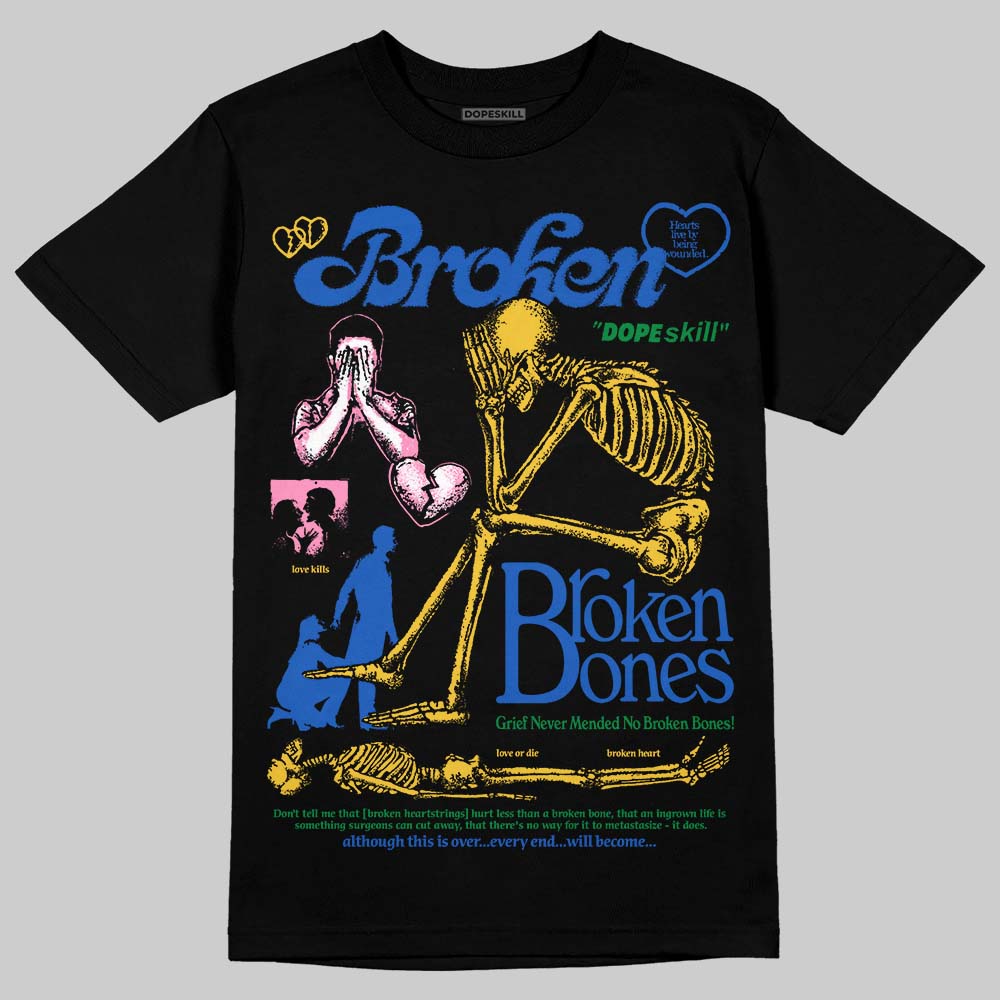 Jordan 3 “Brazil” DopeSkill T-Shirt Broken Bones Graphic Streetwear - Black