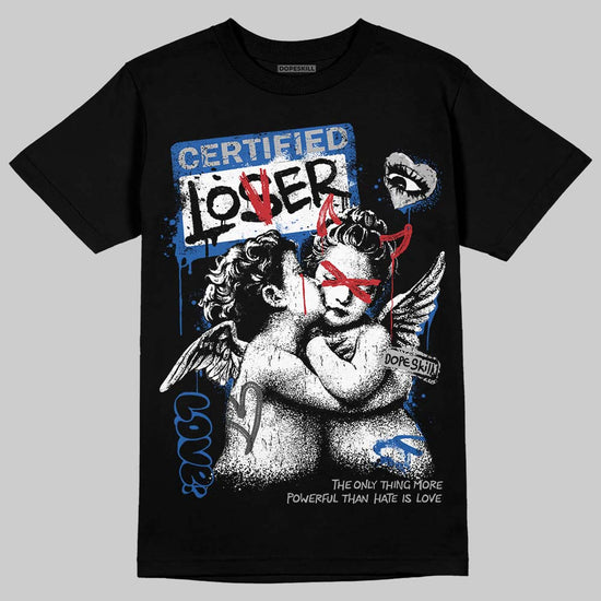 Jordan 3 "True Blue" DopeSkill T-Shirt Certified Lover Graphic Streetwear - Black