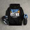 Black University Blue 5s DopeSkill Hoodie Sweatshirt Desire Graphic
