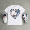 “True Blue” 3s DopeSkill T-Shirt Heart Jordan 3 Graphic